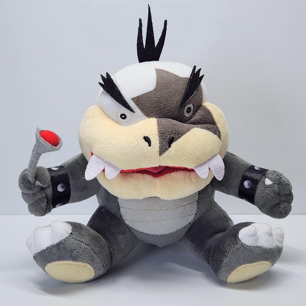 Morton Koopa Jr Plush Super Mario Bros Small Stuffed Toy Gray White Cute Villain
